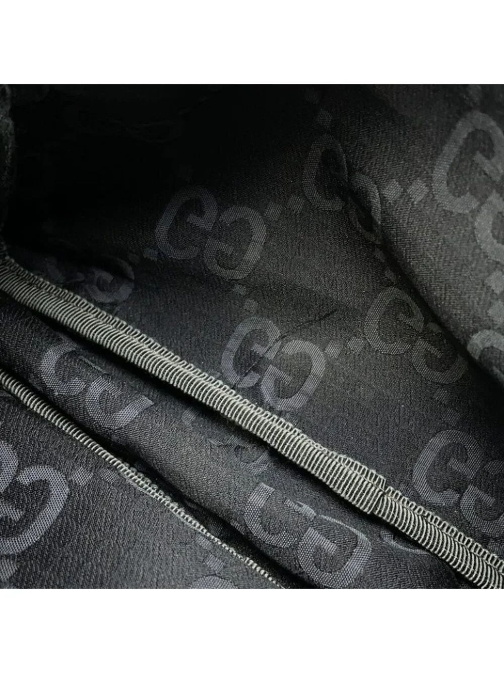 Gucci Shoulder Bag Econylon GG Polyester Black - Picture 6 of 10